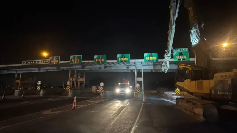 Avcılar gişelerinde yapılacak çalışma nedeniyle otoyola girişçıkışlar kapatıldı
