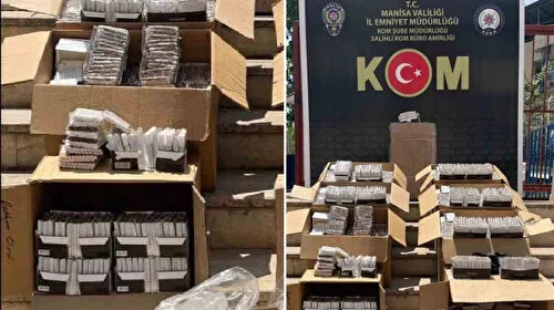 Manisa'da kaçak tütün operasyonu: On binlerce makaron ele geçirildi