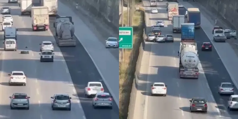 TIR'dan Düşen Lastik Adana'yı Felç Etti! Trafik Alarm Veriyor!