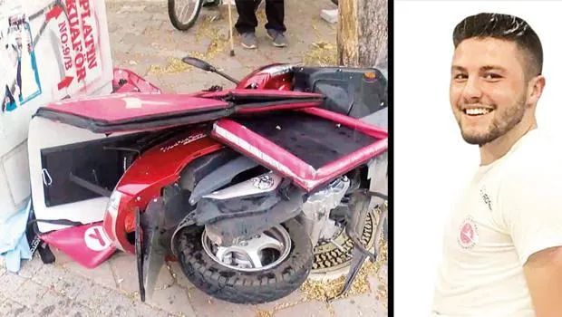 Motokurye Emrullah Kılıç Can Verdi! Sipariş Yolunda Feci Kaza