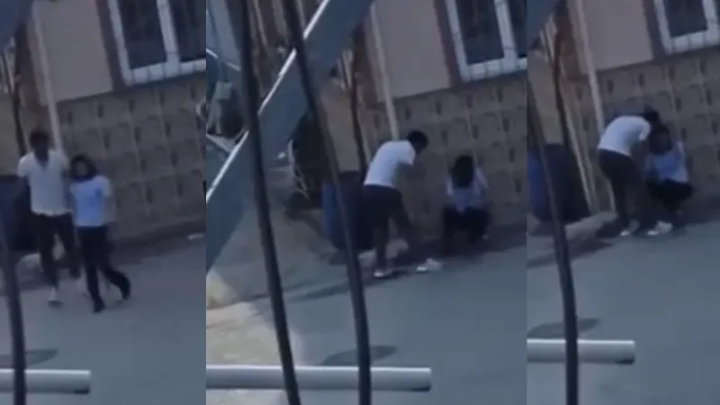 Tartıştığı kadını yol ortasında sürükleyip, zorla götürdü