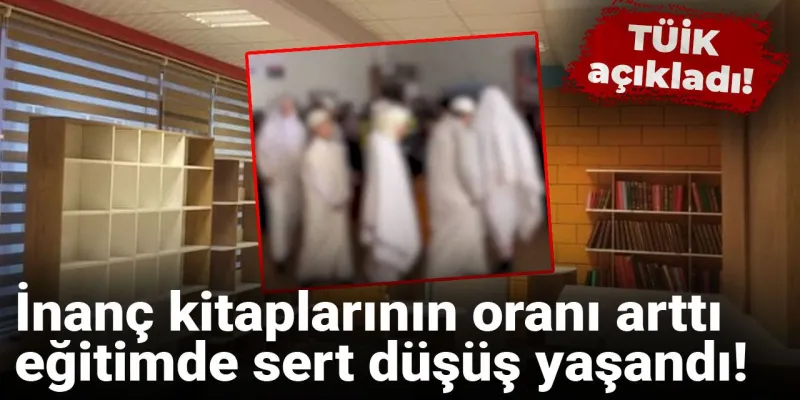TÜİK açıkladı: İnanç kitaplarının oranı arttı, eğitimde sert düşüş yaşandı!